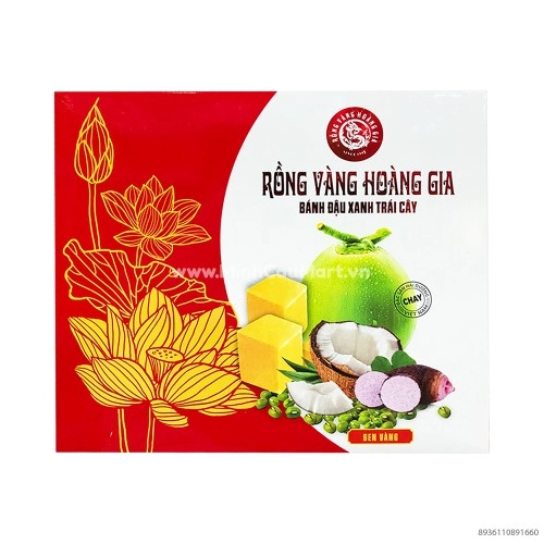 Bánh đậu xanh Hoàng Gia hộp quà 600g  Bánh đậu xanh Hoàng Gia hộp quà 600g